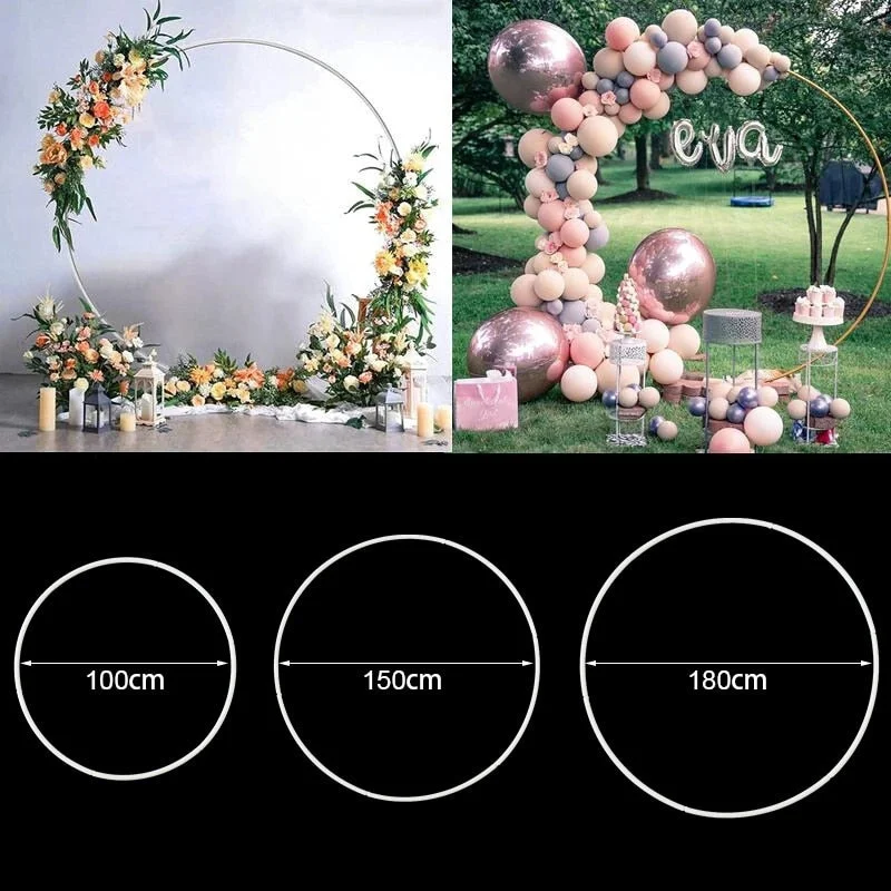 Round Balloon Arch Plastic DIY Wreath Frame Holder Balloon Stand Circle Base Baby Shower Kids Birthday Party Wedding Decoration