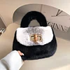 Luxury Designer Fur Bag 2024 Mink New Small Handbag Women's Fashion Fashion Mini Crossbody Shoulder Bag Handbag