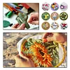 (Multi-Style) Flower-DIY Embroidery Kit with Pattern Cotton Threads Needles Hoop 30*30cm/11.81*11.81in