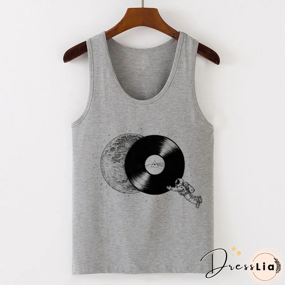 Womens Sexy Vest Tank Tops T-Shirt Summer Camisole Universe Print Fashion Streetwear