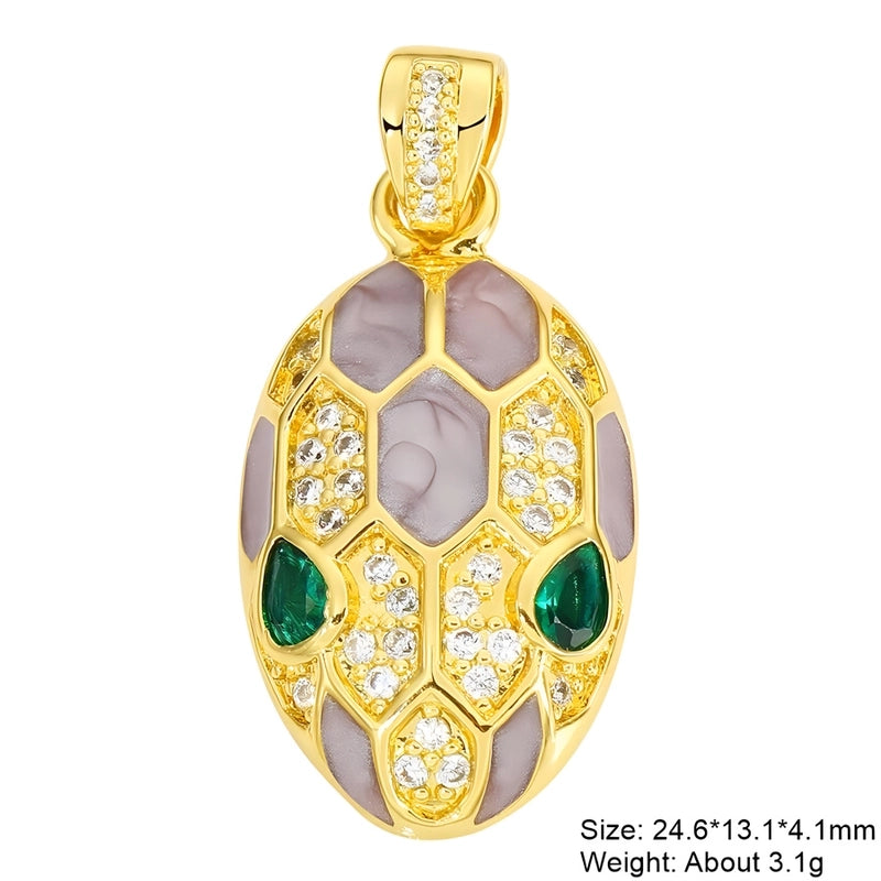 1 Piece 24.6*13.1*4.1mm Alloy Copper Color Block Pendant