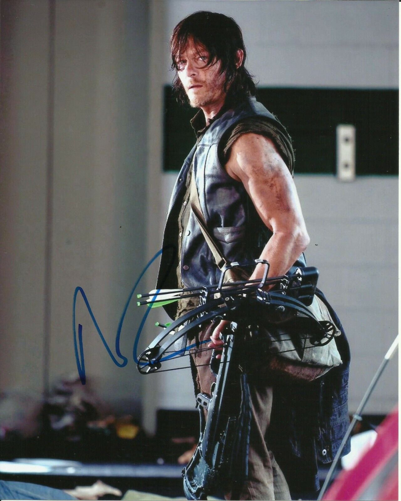 NORMAN REEDUS SIGNED THE WALKING DEAD Photo Poster painting UACC REG 242 (17)