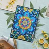 Mandala Flower 5D DIY Diamond Art Painting Notebook Kit 50 Pages A5 Rhinestone Art Painting Notebook Kit for Adults Beginners Holiday Birthday Gift