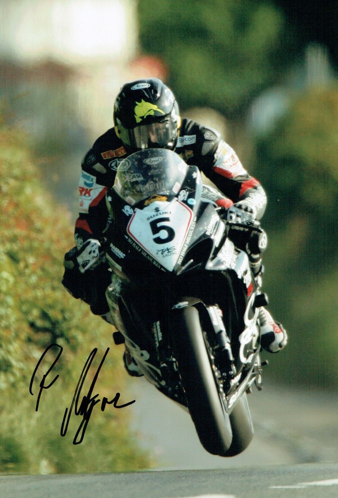 In Person SIGNED Bruce ANSTEY IOM TT Genuine Autograph 12x8 Photo Poster painting AFTAL COA