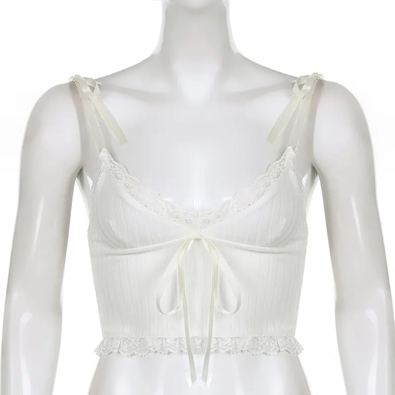 French Lace V-Neck Brushed Camisole
