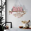 Diamond Painting Acrylic Single-Sided Birds on Branch Hanging Pendant