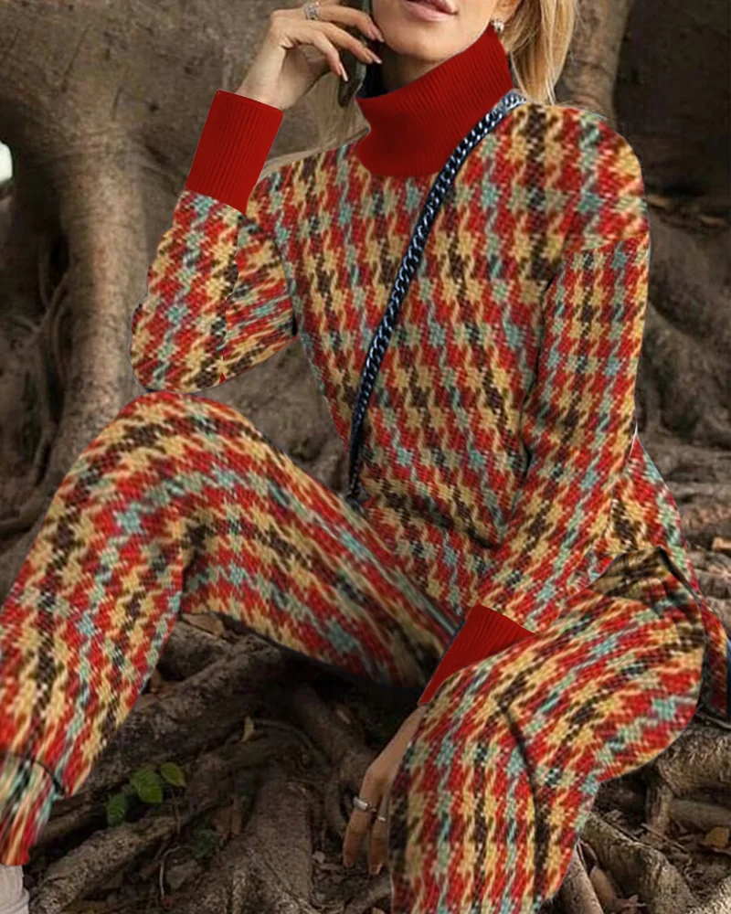 Women‘s Loose Casual Two-Piece Suit 8870