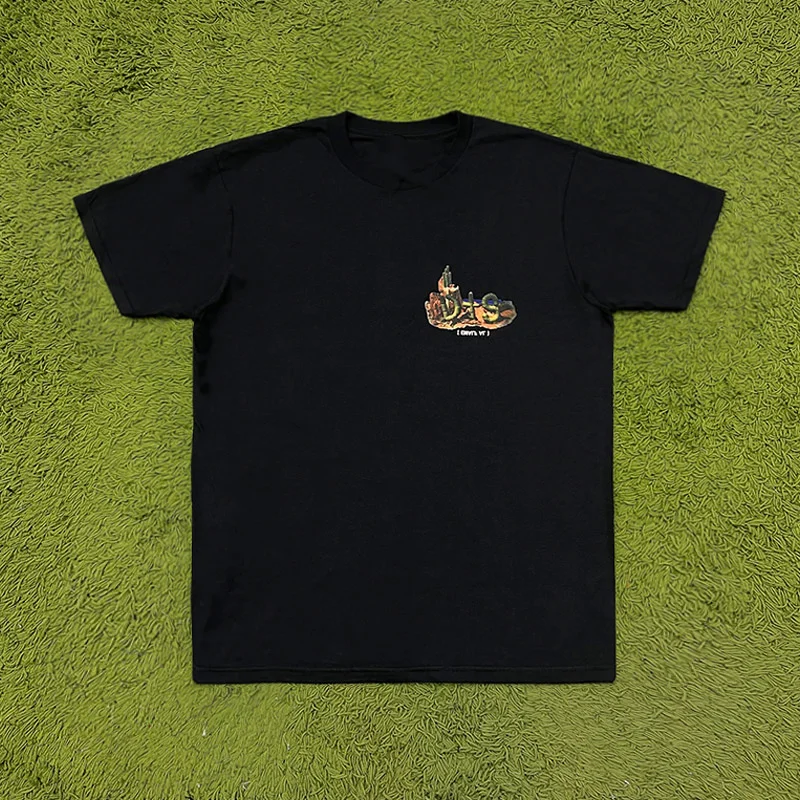 Trendy print street style T-shirt short sleeves