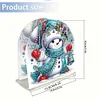 Acrylic Winter Snowman Diamond Painting Paper Towel Napkin Holder for Art Crafts