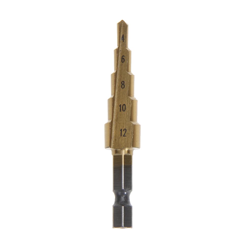 

HSS Hex Shank Pagoda Metal Steel Step Drill Bit Hole Cutter Cut Tool 4-12mm, 501 Original
