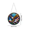 5D Diamond Painting Double Sided Effect  Stained Glass Panel Decorative Home Garden Decoration Hanging Kit(Eagle)