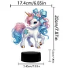 Unicorn Diamond Painting Night Light Diamond Art Lamp Home Decoration (B)