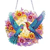 Diamond Painting Acrylic Hummingbird Flower Pendant