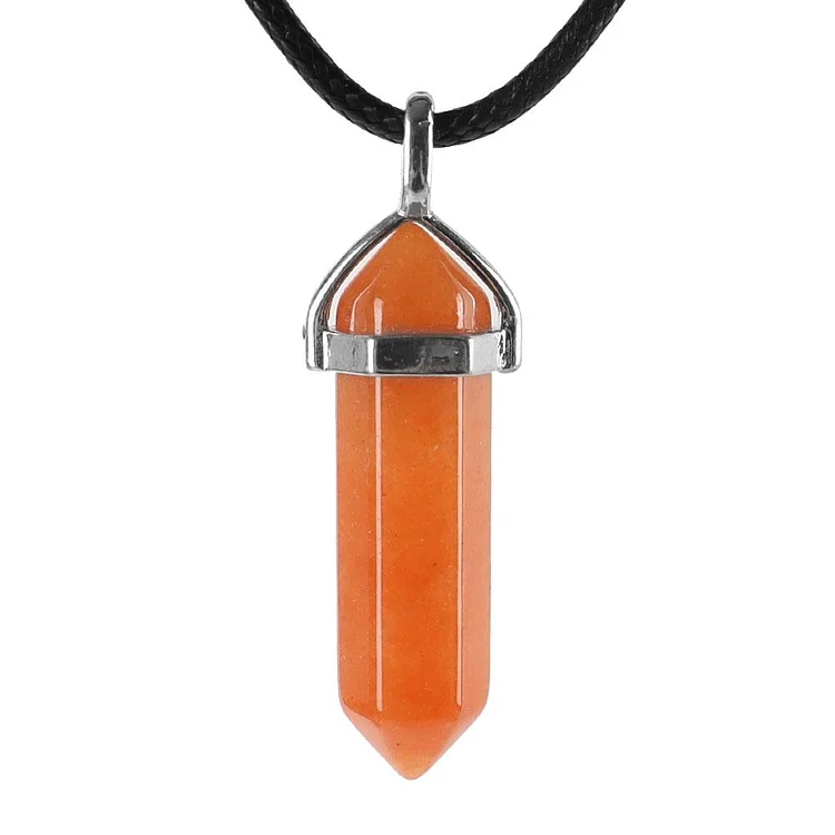 Orange Aura Quartz Necklace : Summer Sun Collection – Sticks and Stones  Creative