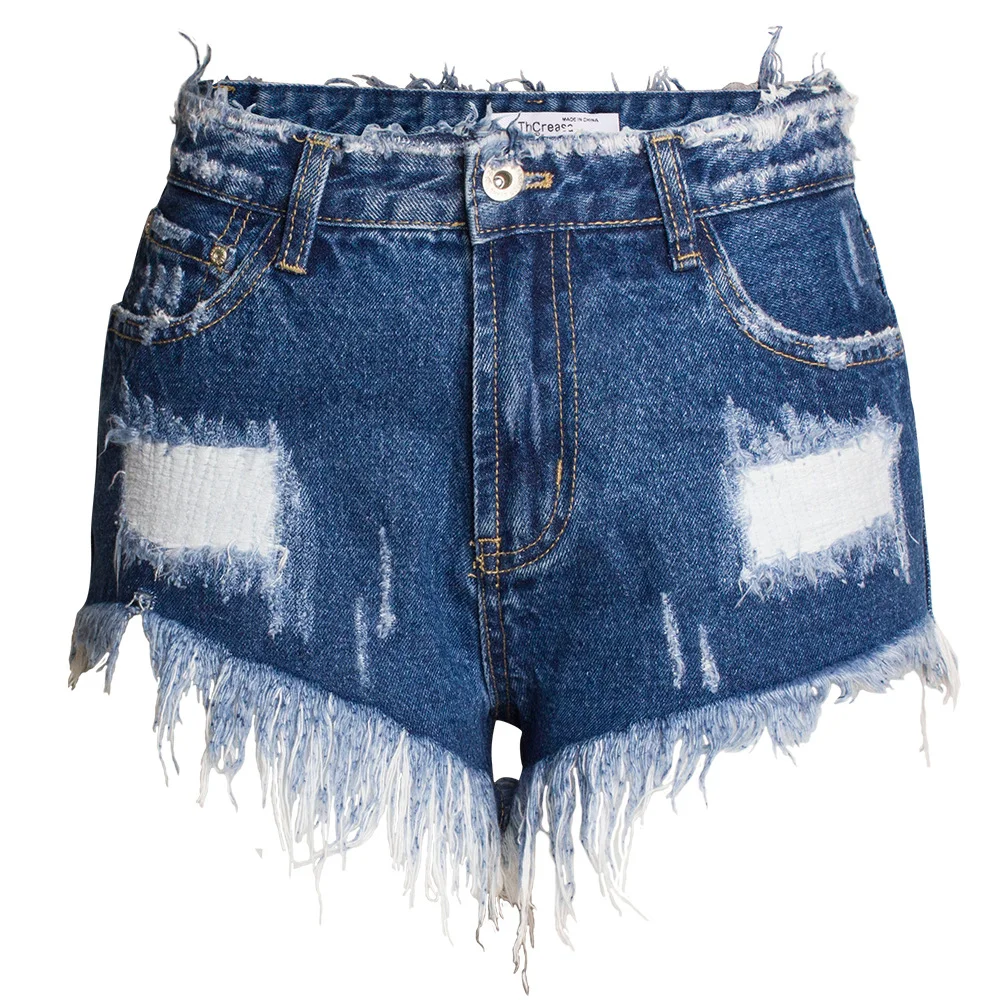 Women's Tassel Jeans Pants Loose Shorts Denim Shorts