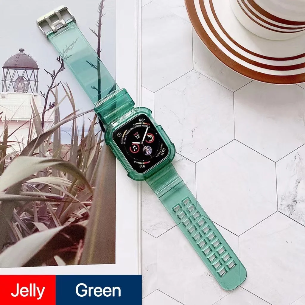 Jelly Transparent Candy Color iWatch Watchband