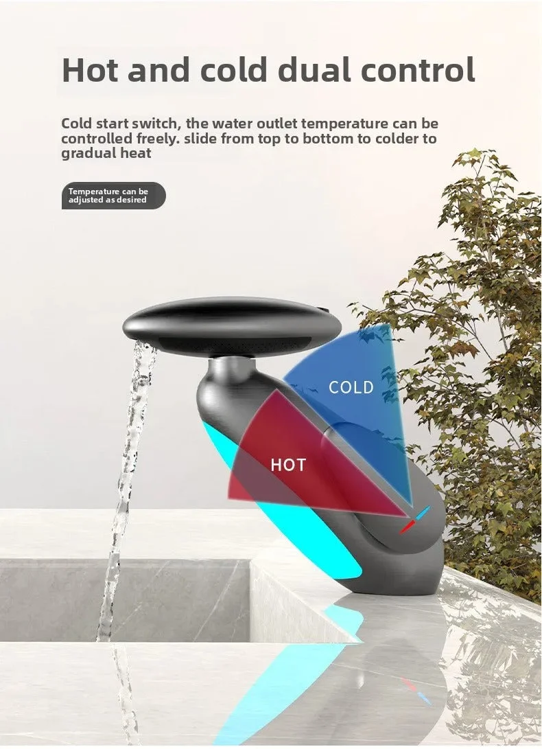 Smart LED Bathroom Faucet – 4 Water Modes, 360° Pull-Out Head