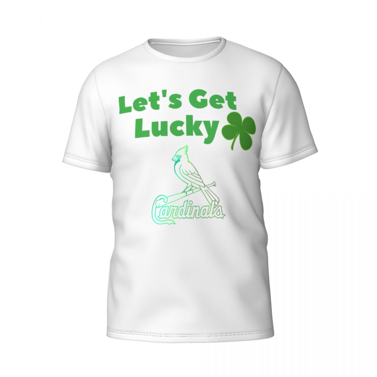 St. Louis Cardinals Get Lucky Clover St. Patrick's Day Men's Short Sleeve Shirt
