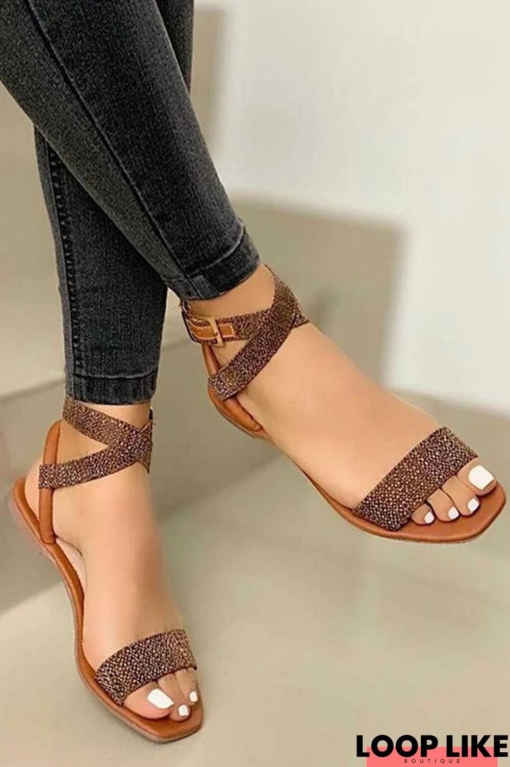 Buckle Flat Sandals