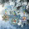 3Pcs Winter Christmas Diamond Painting Suncatcher Hanging Pendant