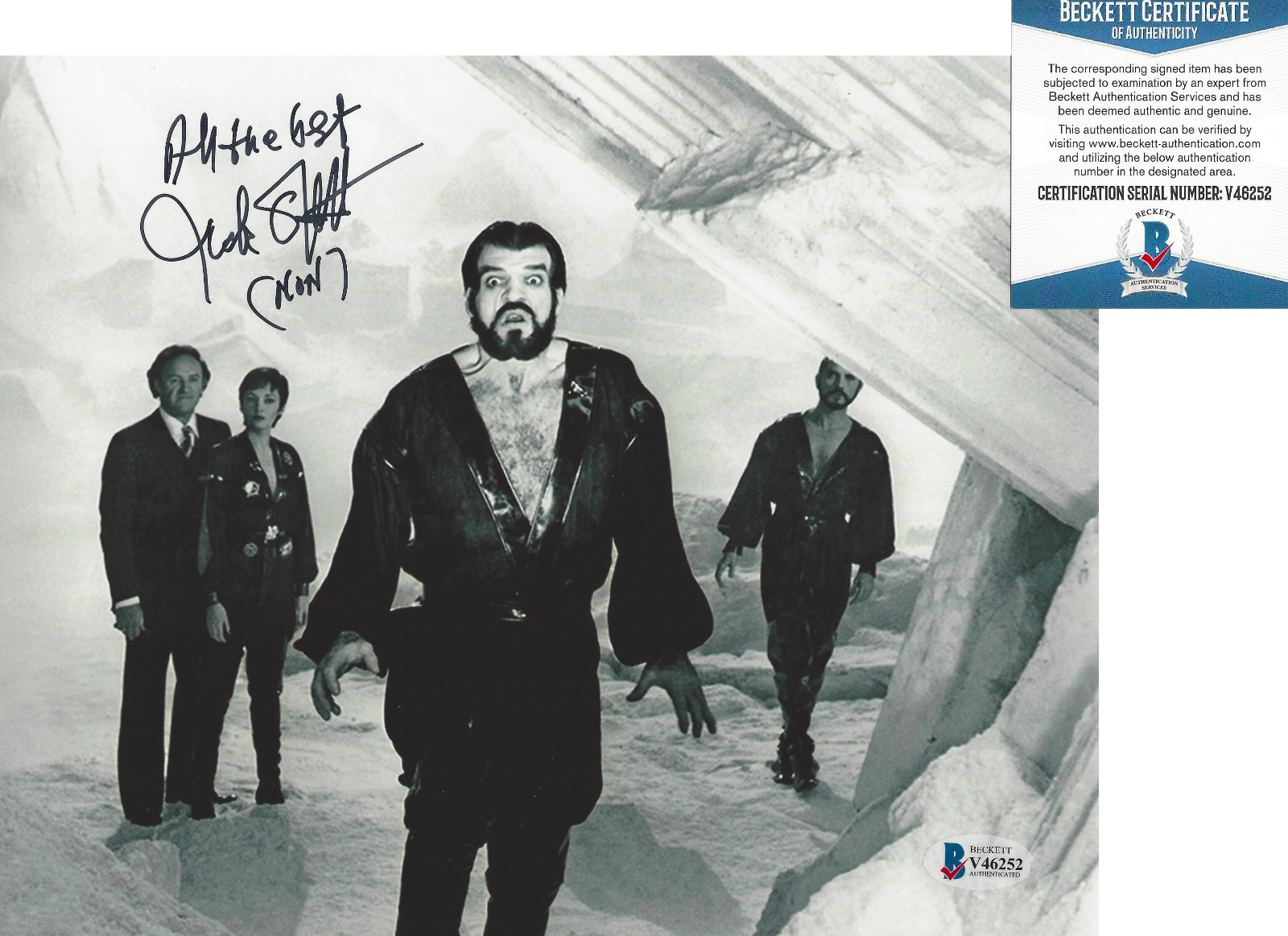 JACK O'HALLORAN SIGNED SUPERMAN II 'NON' 8x10 MOVIE Photo Poster painting 3 BECKETT COA BAS