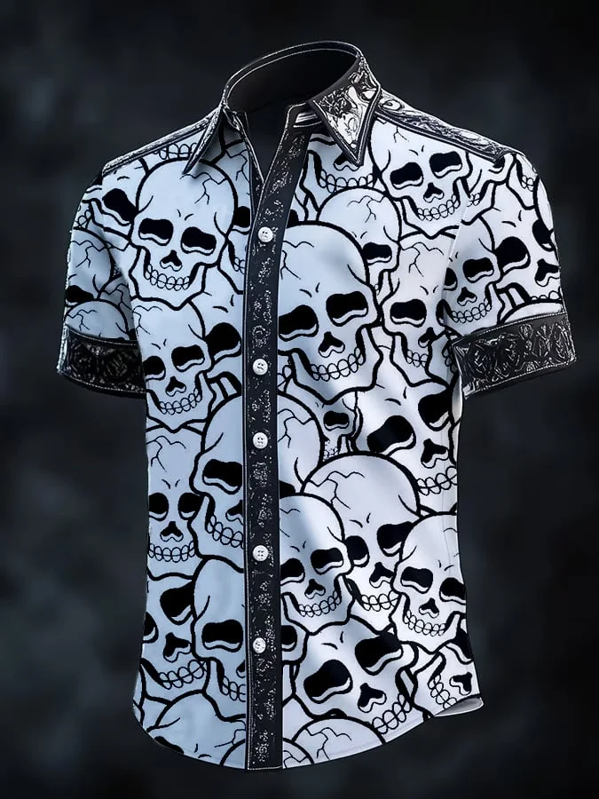 Men's Vintage Skull Dark Shirt 