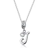  Vintage Letter A to Z Pendant Necklace 925 Sterling Silver 