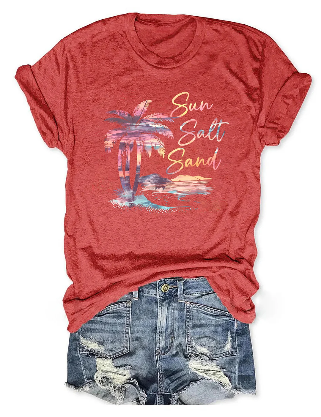Retro Summer Sun Salt Sand T-shirt