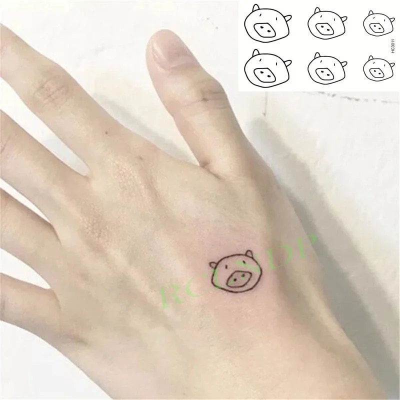 Waterproof Temporary Tattoo Sticker ins Angel wings Cupid bear Cartoons cute Body Art flash tatoo fake tatto Women Men