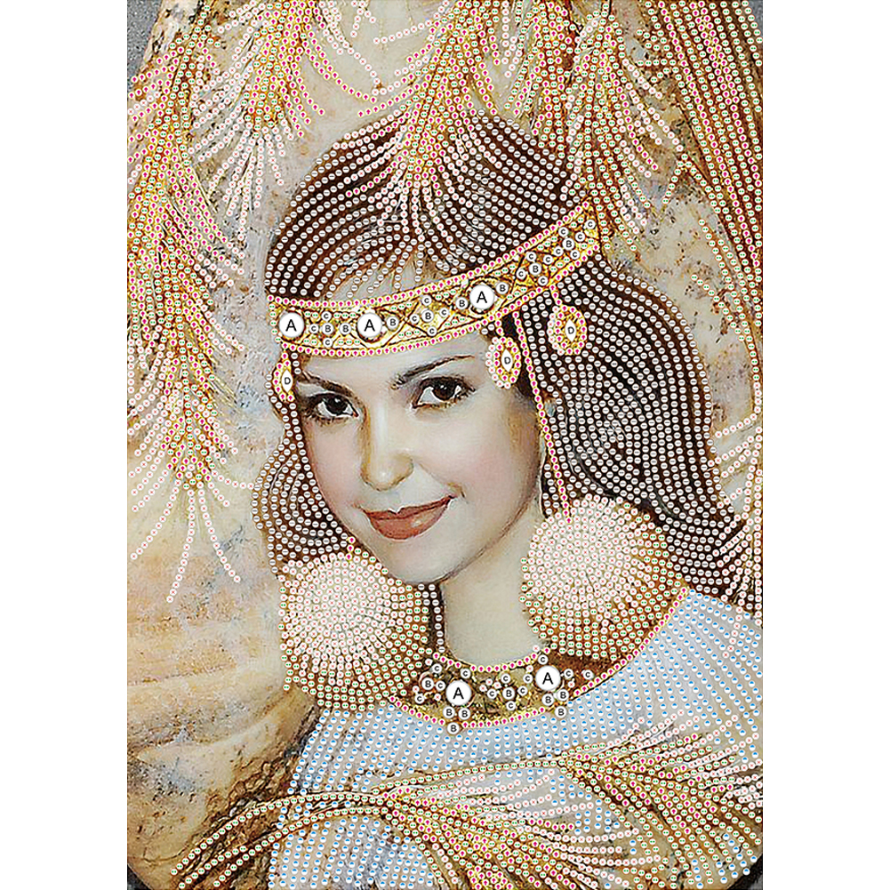

30*40CM - Special Shaped Diamond Painting - Girl, 501 Original