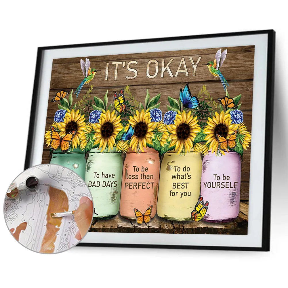 Sunlower Letters - Paint By Numbers(50*40cm)