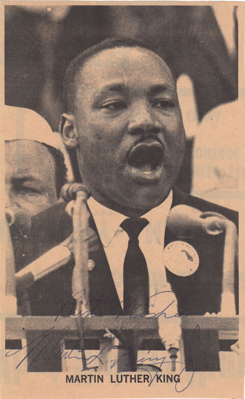 MARTIN LUTHER KING Signed Photo Poster paintinggraph - US Civil Rights Leader - preprint