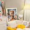 Papier toilette chiot - per&ccedil;age rond peinture diamant - 30*30cm