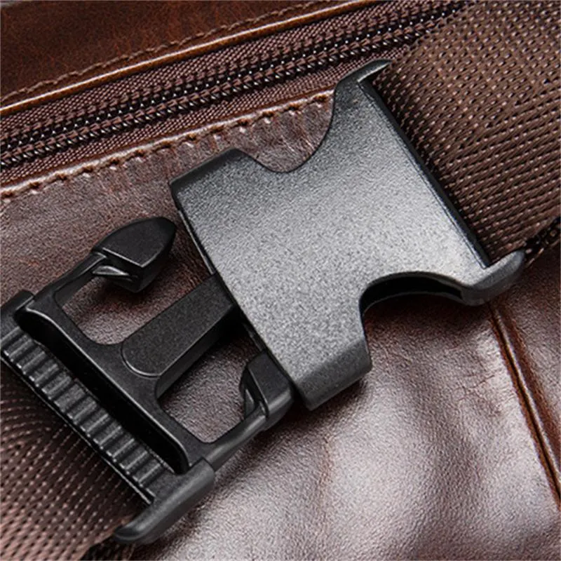 Casual Retro Waist Bag Outdoor Genuine Leather Crossbody Bag