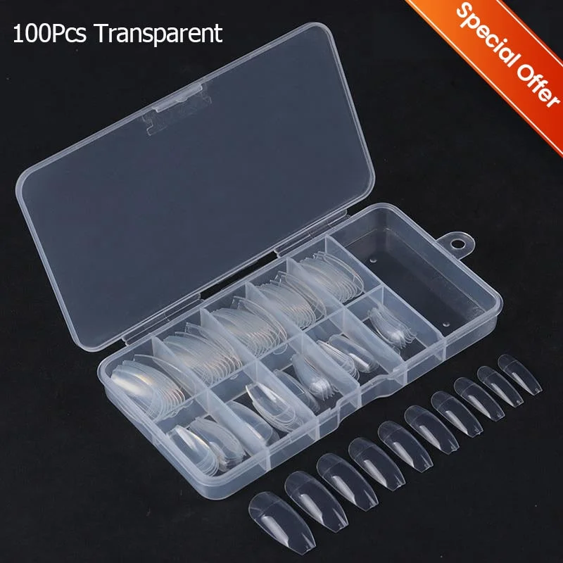 Color Card False Nail Tips Fan Transparent White Fake Nail Tips  Nail Art Practice Display Design Tools-Nail Inspo