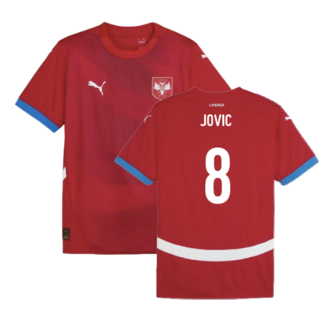Maillot Serbie Luka Jović 8 Domicile Euro 2024