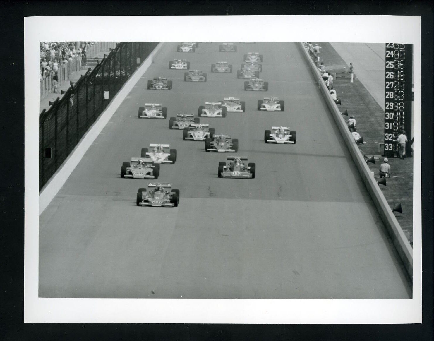 Indianapolis 500 1976 ABC Sports Type 1 Press Photo Poster painting Gordon Johncock Bobby Unser