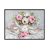 Teapot Rose-11CT Stamped Cross Stitch 50*37cm