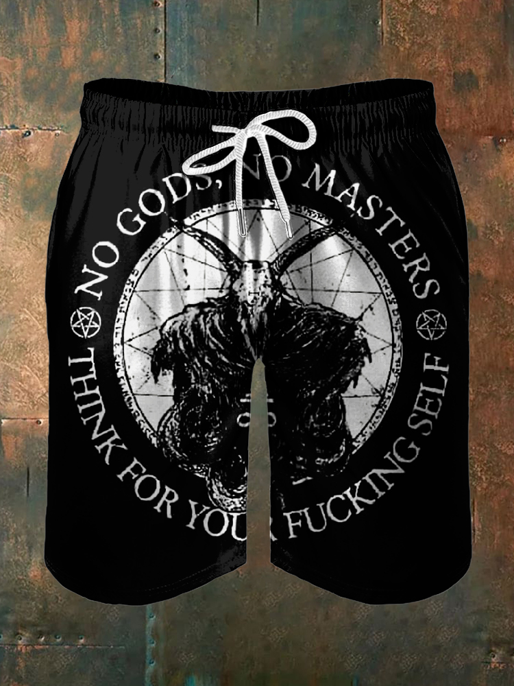 Men's Satan Demon Printed Casual Shorts / Rvogue / Rvogue