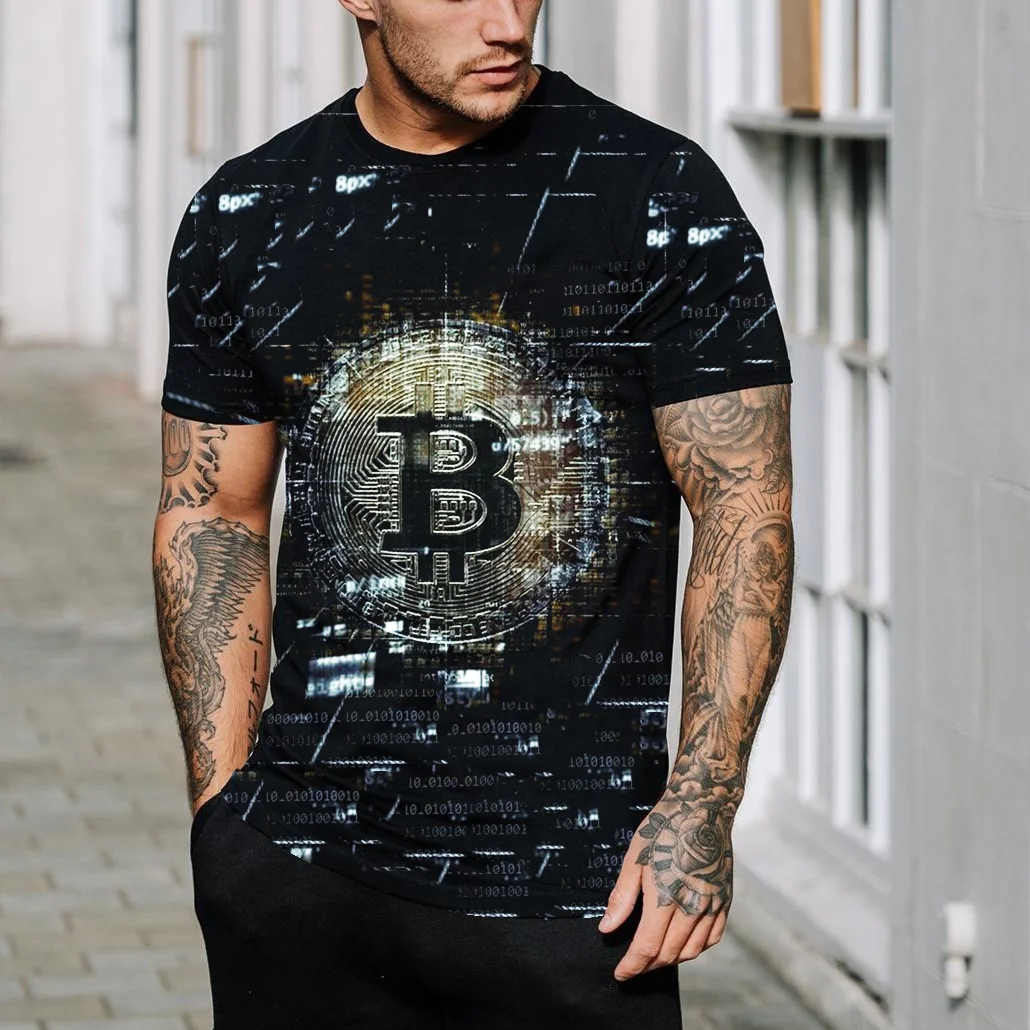 Bitcoin print short-sleeved T-shirt / [viawink] /