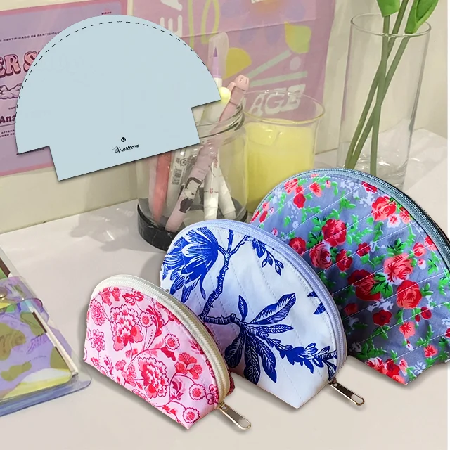 Diy Zipper Crescent Bag Templates-  Instructions included