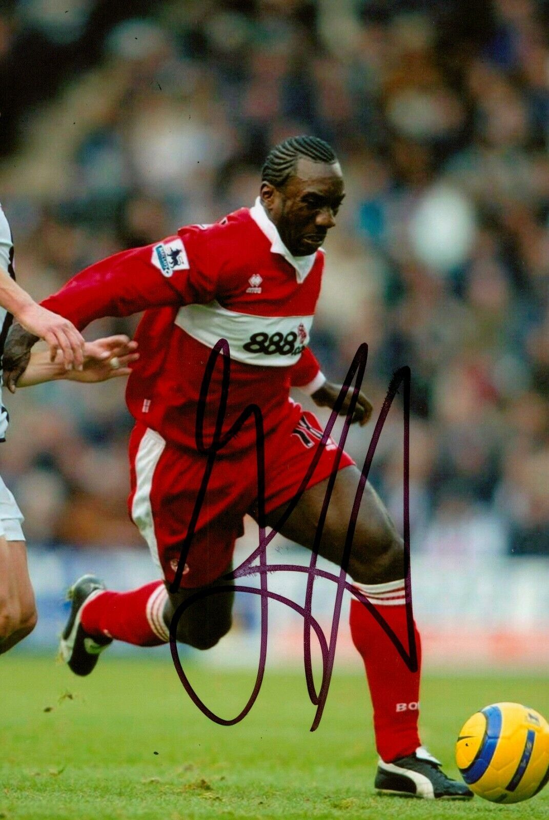 Jimmy Floyd Hasselbaink Signed 6x4 Photo Poster painting Middlesbrough Autograph Memorabilia COA