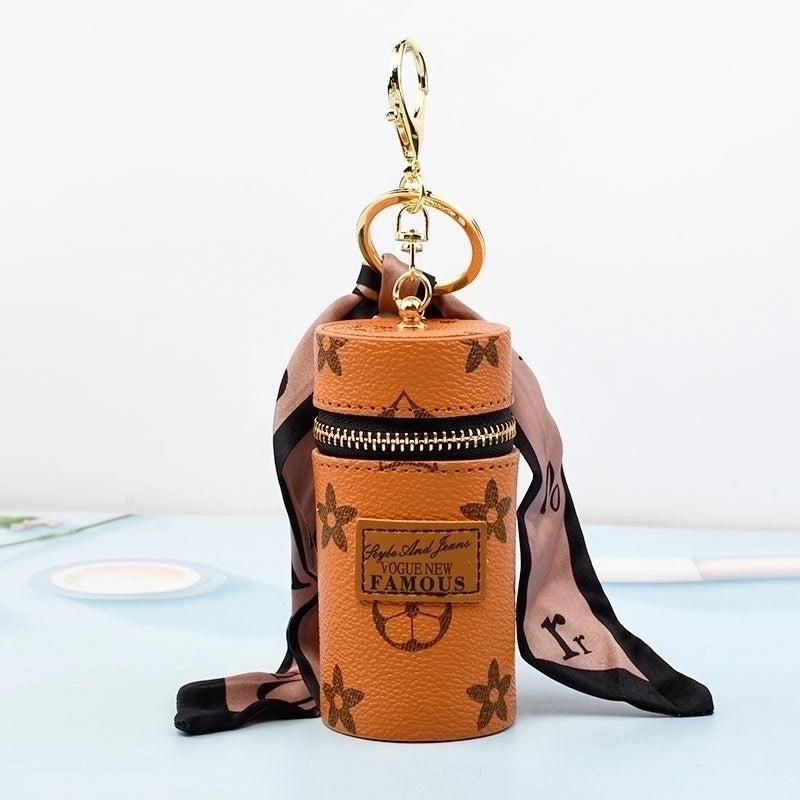 Modern Style Geometric Pu Leather Metal Women’s Bag Pendant Keychain 1 Piece