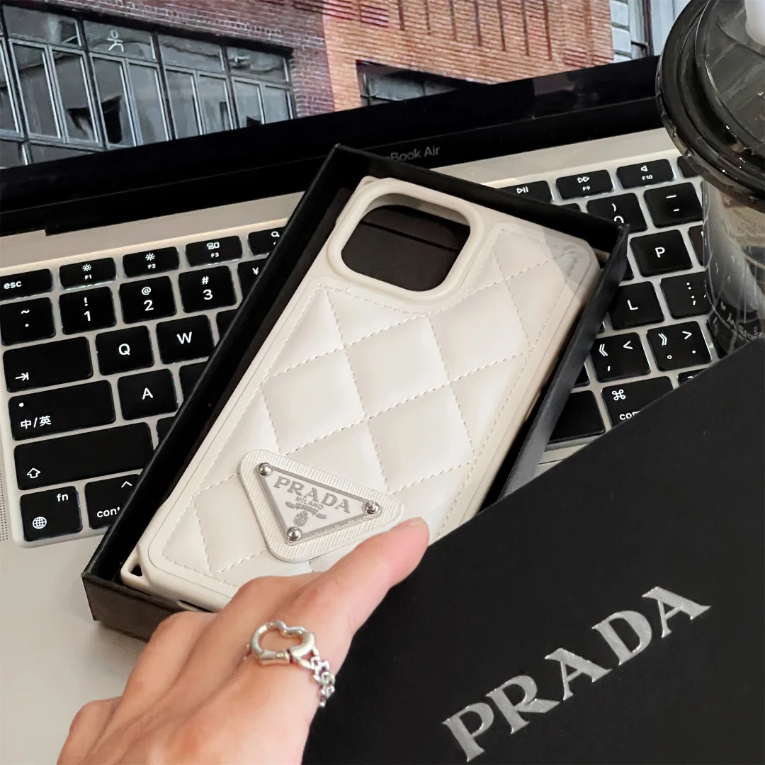 PRADA Prada Diamond Quilted Lambskim Leather Apple iPhone Case ProCaseMall