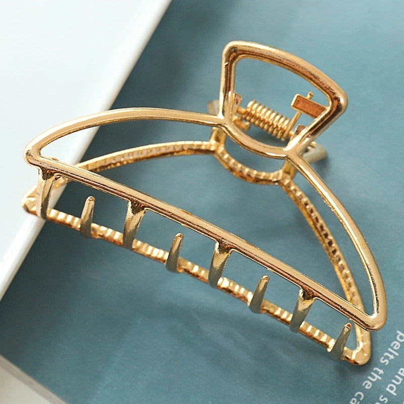 Minimalist Moon Alloy Hollow Out Hair Claws 1 Piece