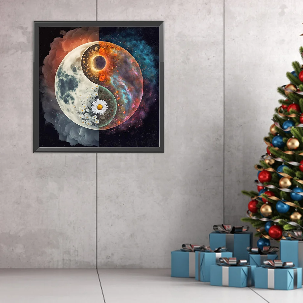 DIY Paint By Number 40*40cm - Yin And Yang Painting