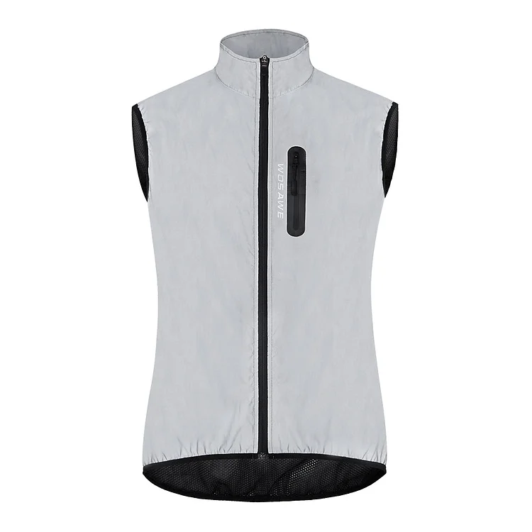 Men's Full Reflective Vest Windproof Hi-viz Gilet