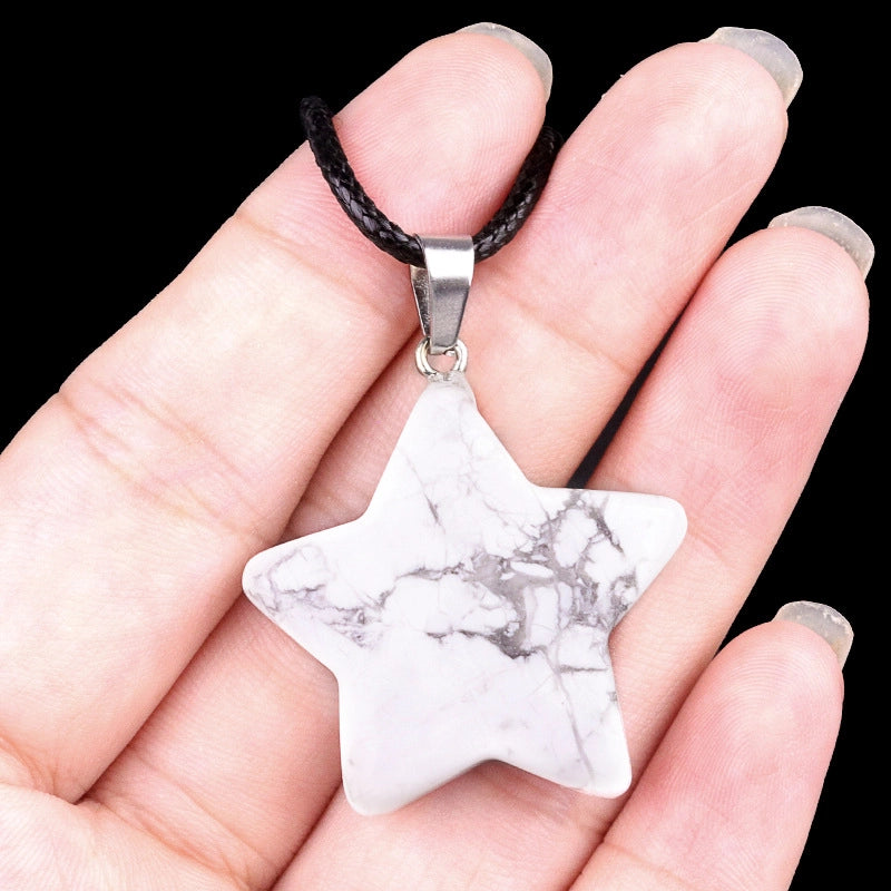 1 Piece Semi-precious Stone Star Jewelry Accessories Pendant