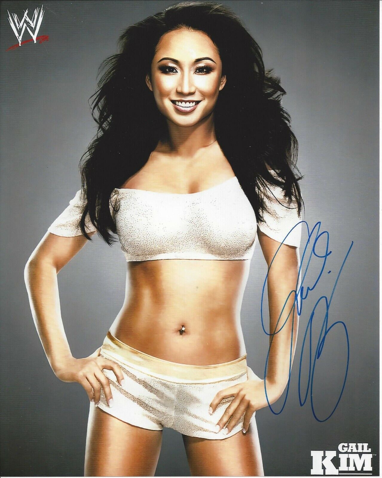 Gail Kim autographed 8x10 Sexy Hot TNA WWE#5