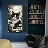 Diamond Painting - Full Round Drill - Cat and Flowers(Canvas|40*70cm)